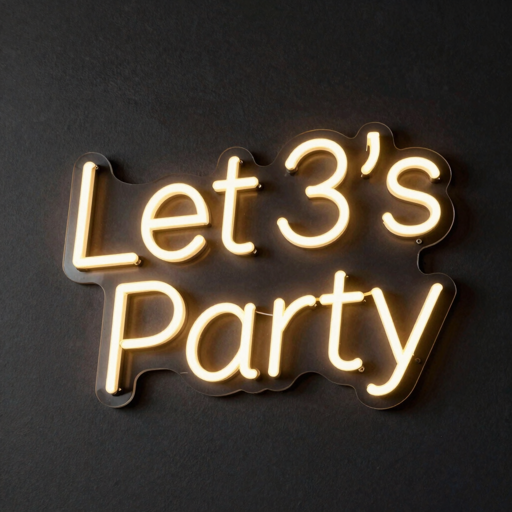 Painel de LED Neon Let's Party