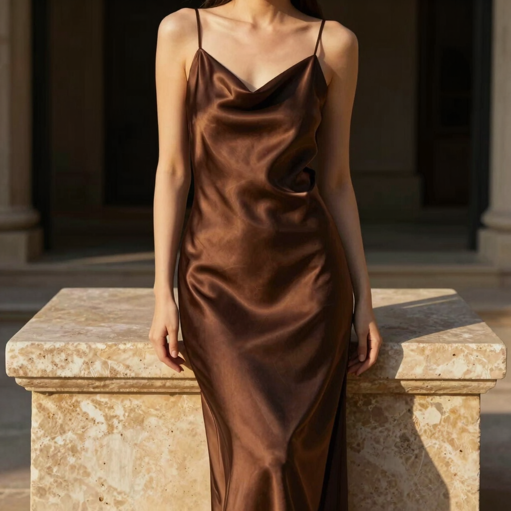 Solene Satin Slip Dress