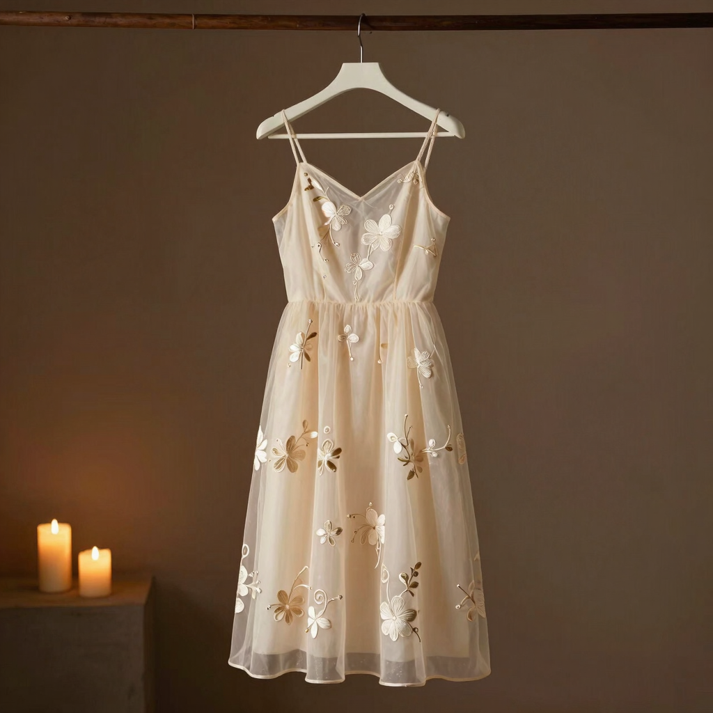 Celeste Embroidered Organza Midi