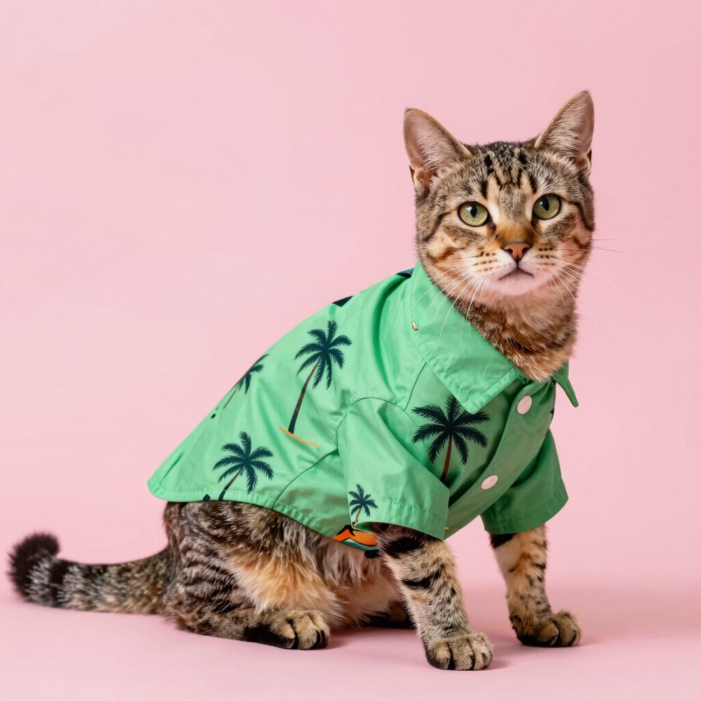 Camisa Playera Miau-Hawái