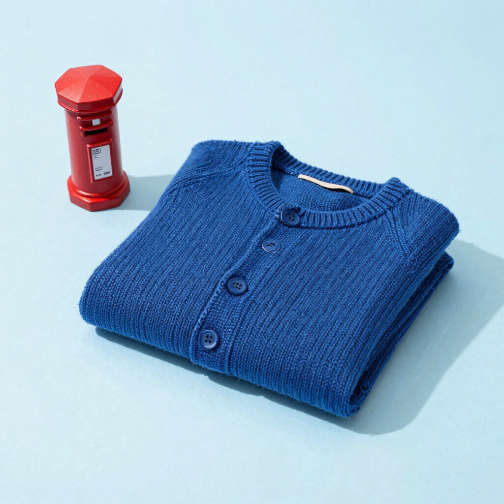 Royal Blue Knit Cardigan