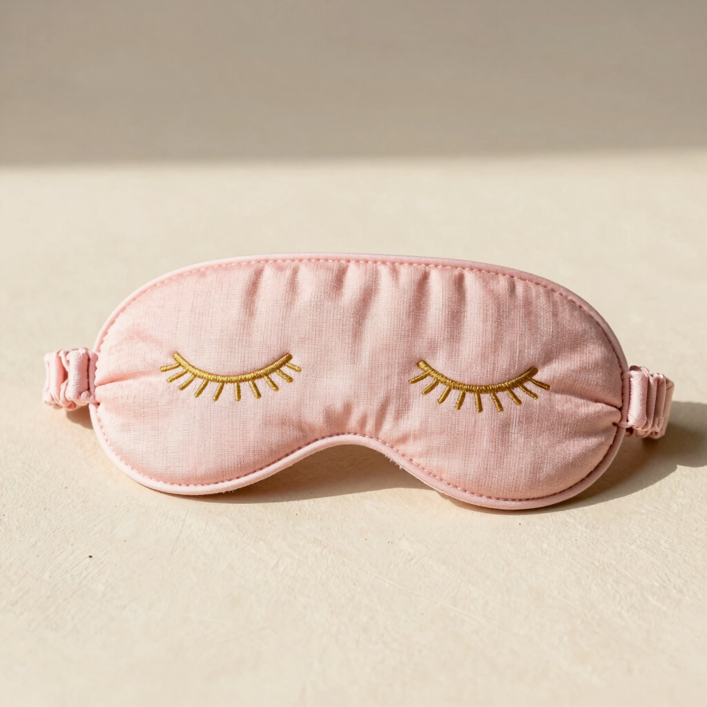 Embroidered Linen Sleep Mask