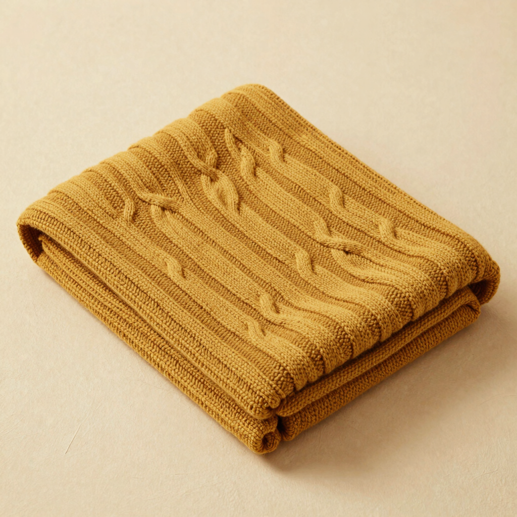 Chunky Honey Gold Throw Blanket