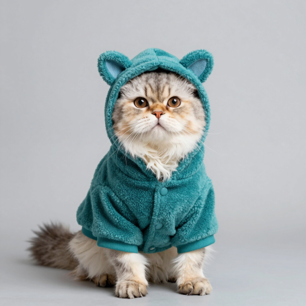 Sudadera Turquesa Huellitas