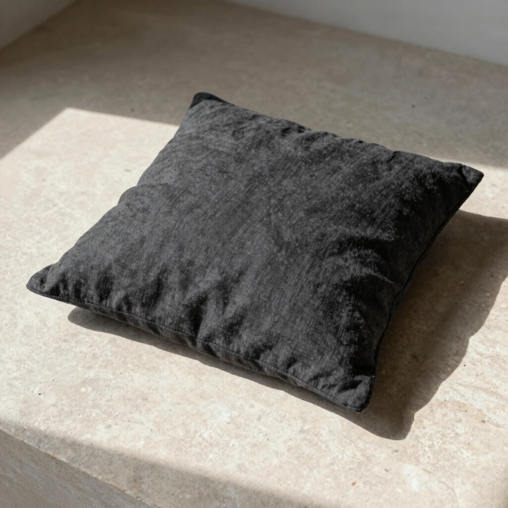 Raw Charcoal Linen Cushion Cover