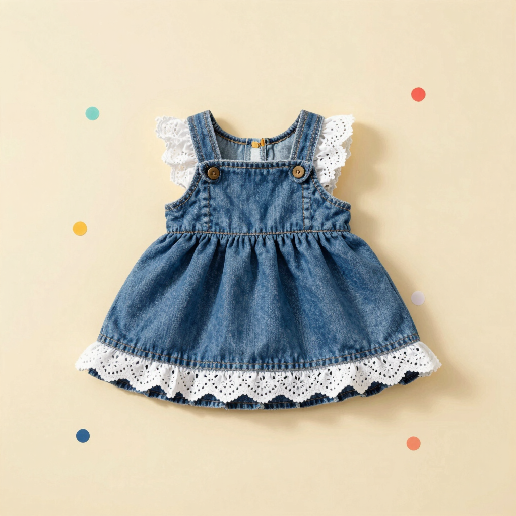 Vestido de Mezclilla con Olanes