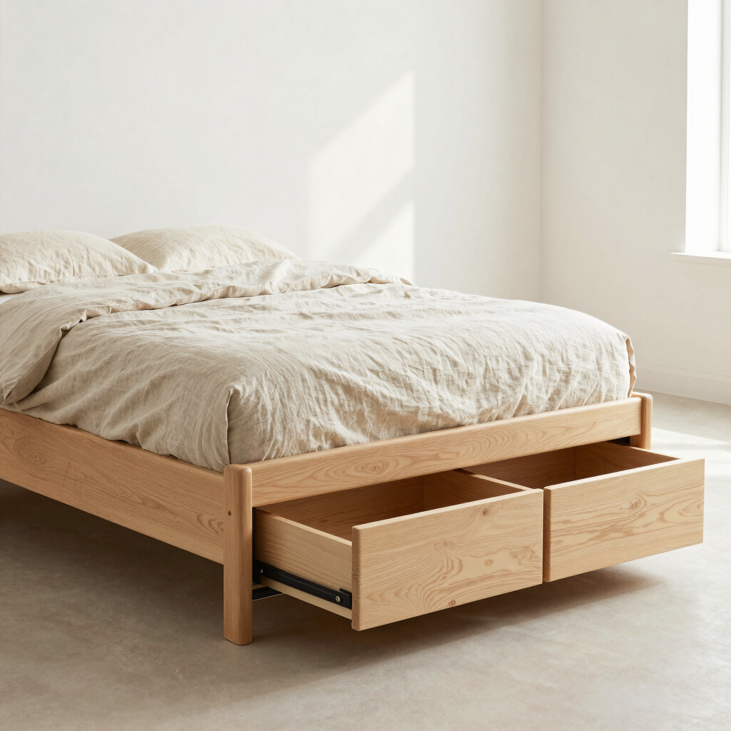 Svea Storage Bed in Soft Birch