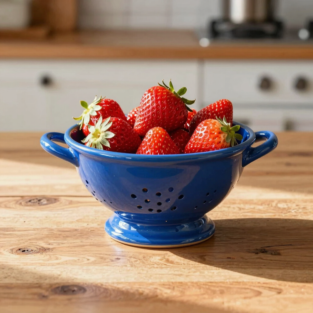 Cobalt Blue Berry Colander
