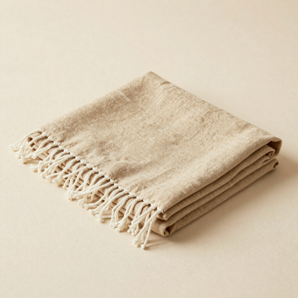Hand-Woven Linen Throw Blanket