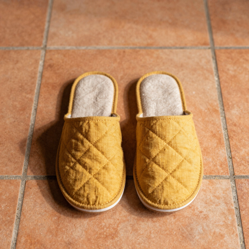 Washed Linen House Slippers