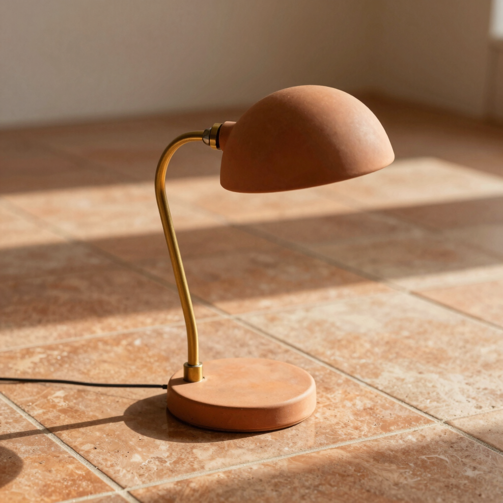 Terracotta Brass Desk Lamp