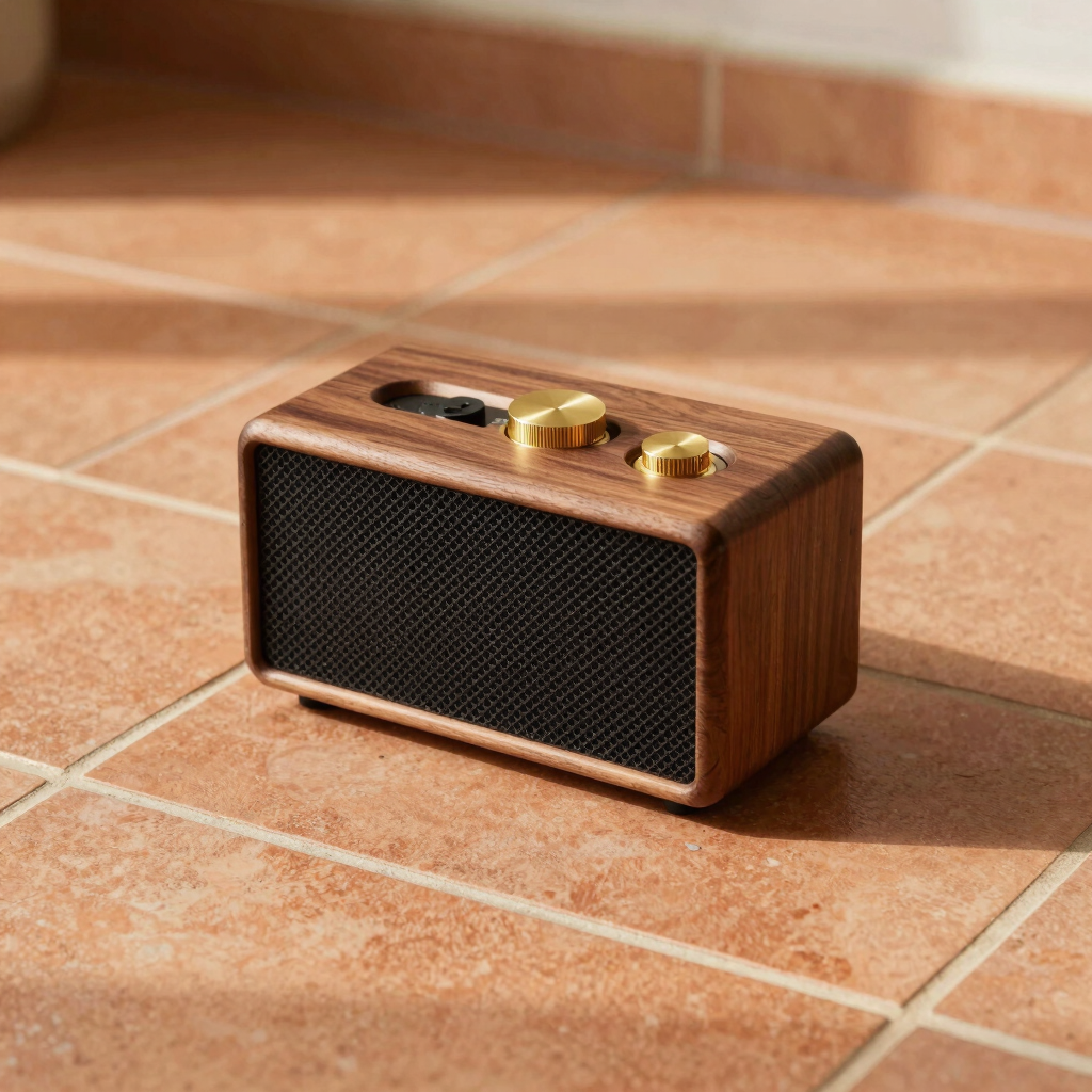 Walnut-Case Bluetooth Radio