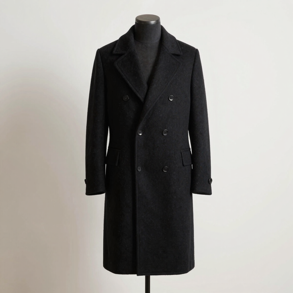 Sculptural Wool Overcoat