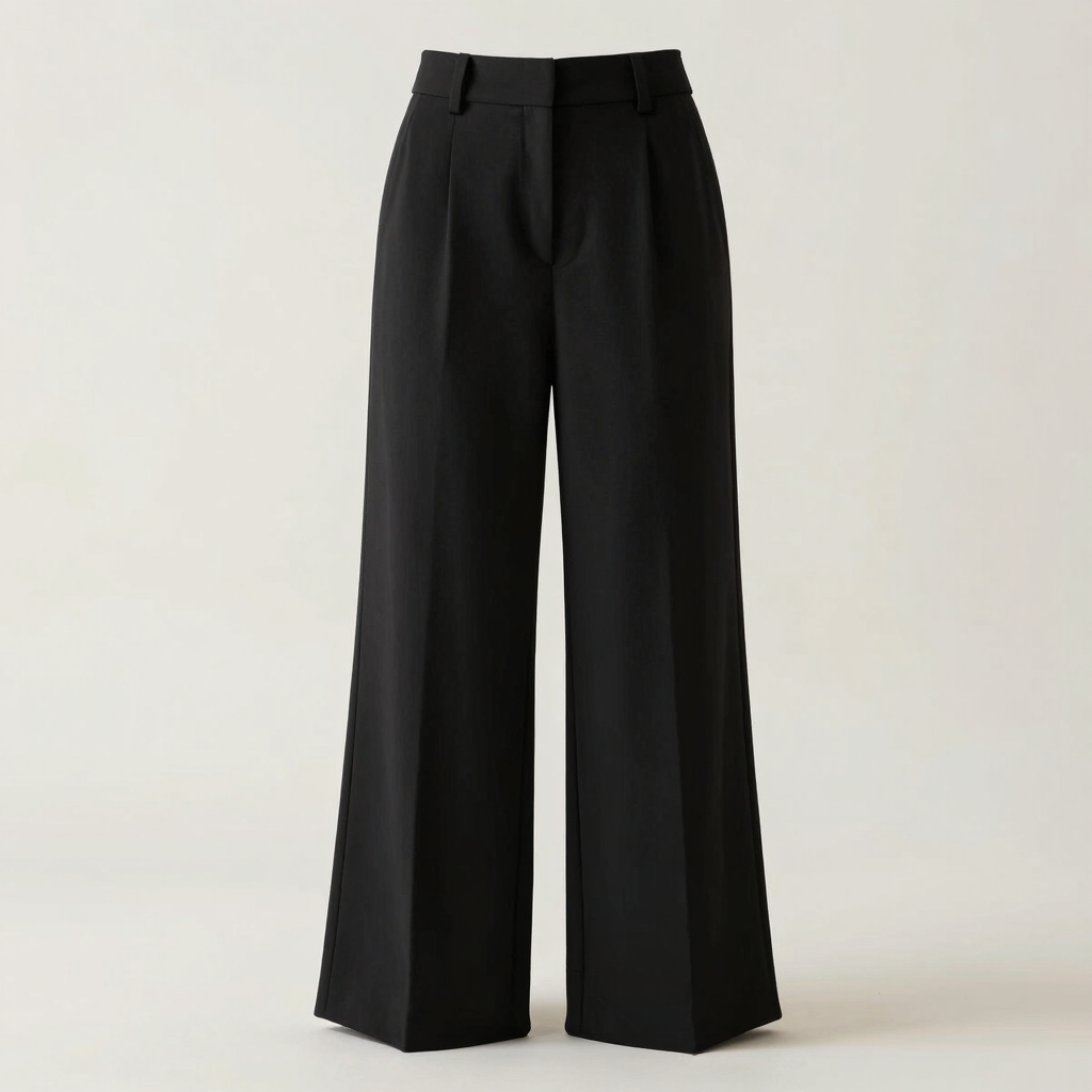 Wide Leg Crepe Trouser