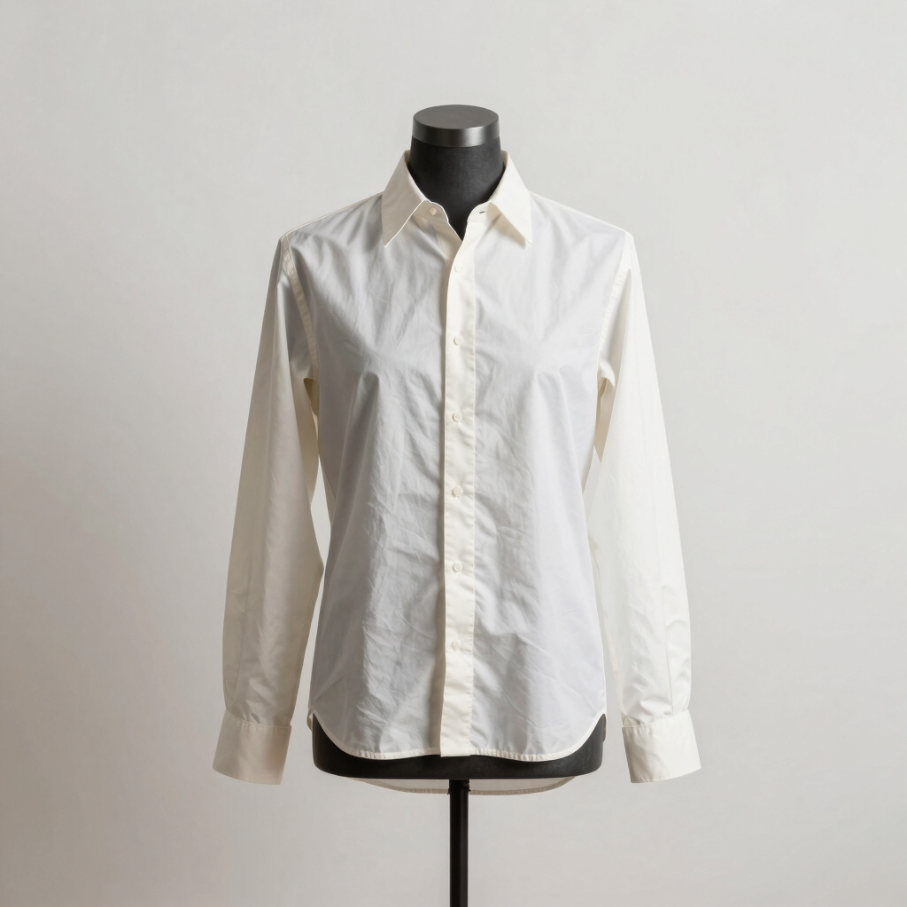 Asymmetric Cotton Poplin Shirt