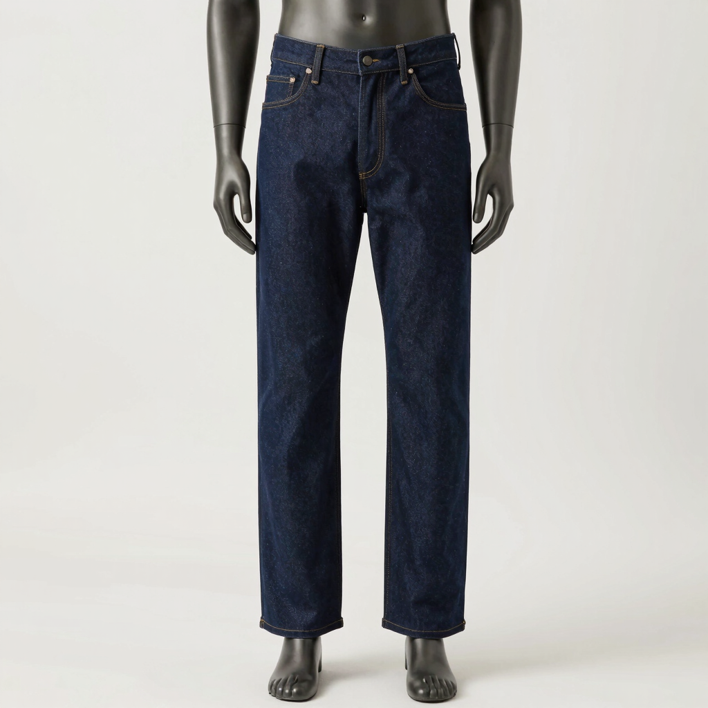 Cropped Raw Denim Trouser