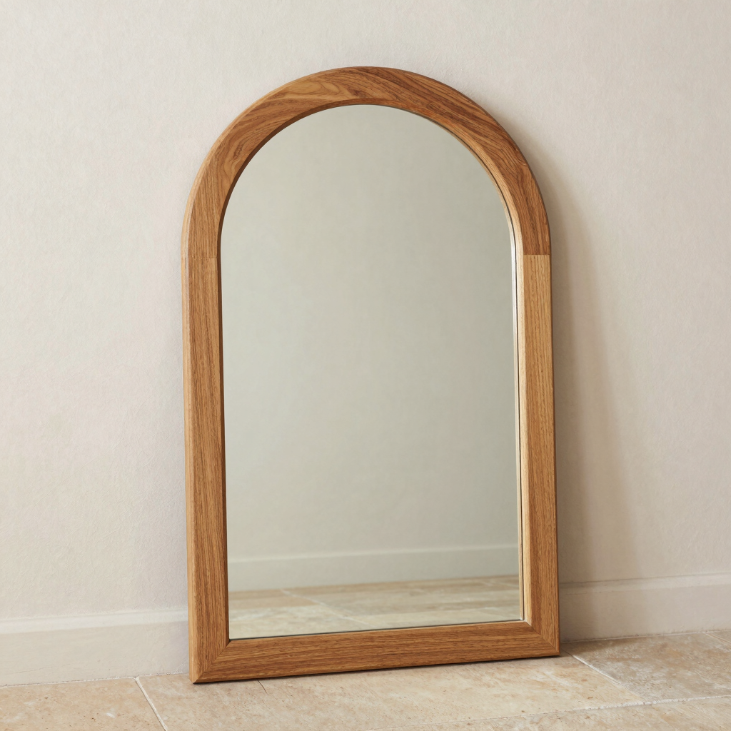 Sigrid Arch Solid Oak Wall Mirror