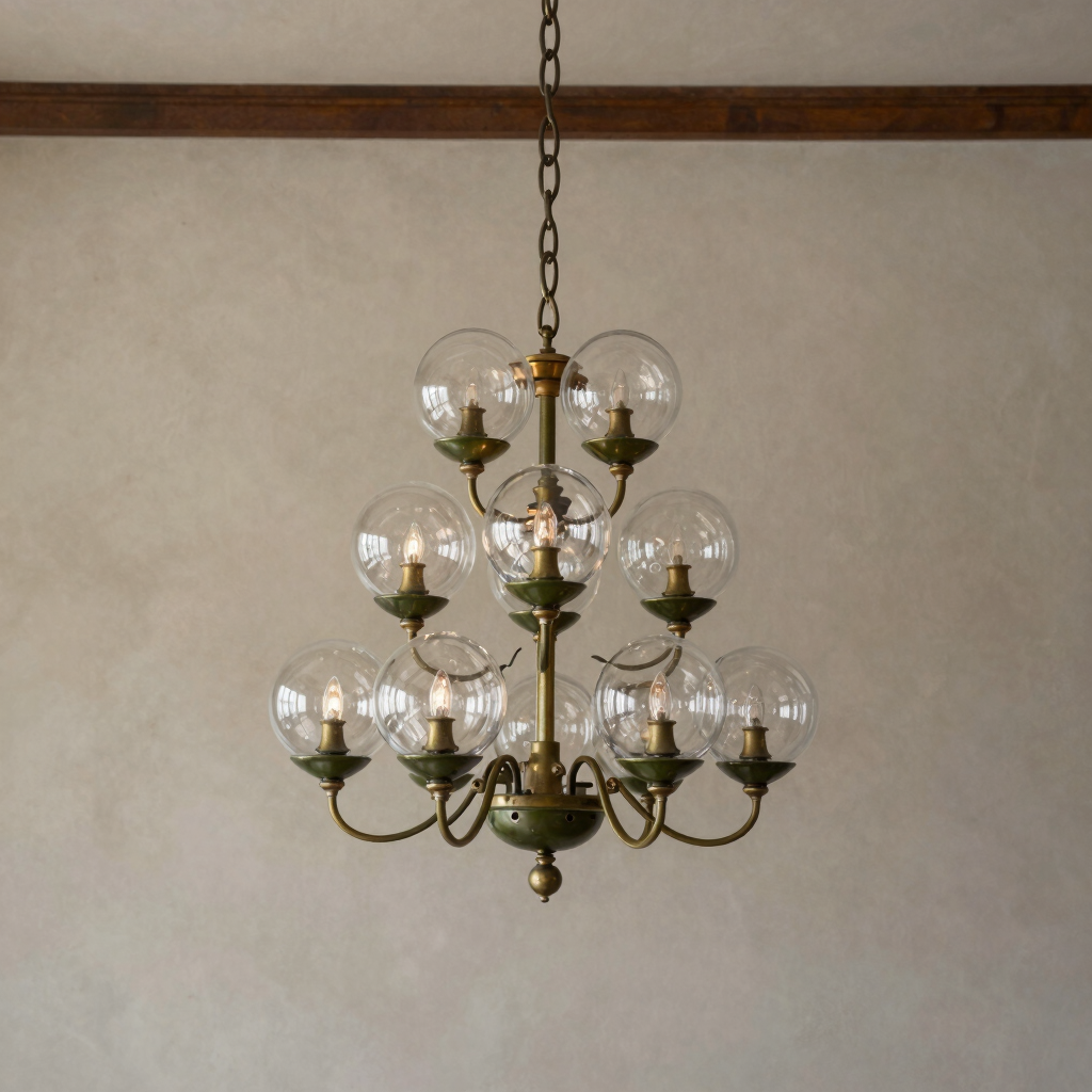 Calder Tiered Glass Globe Chandelier