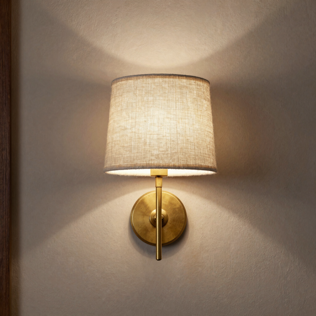 Aura Tapered Linen Sconce