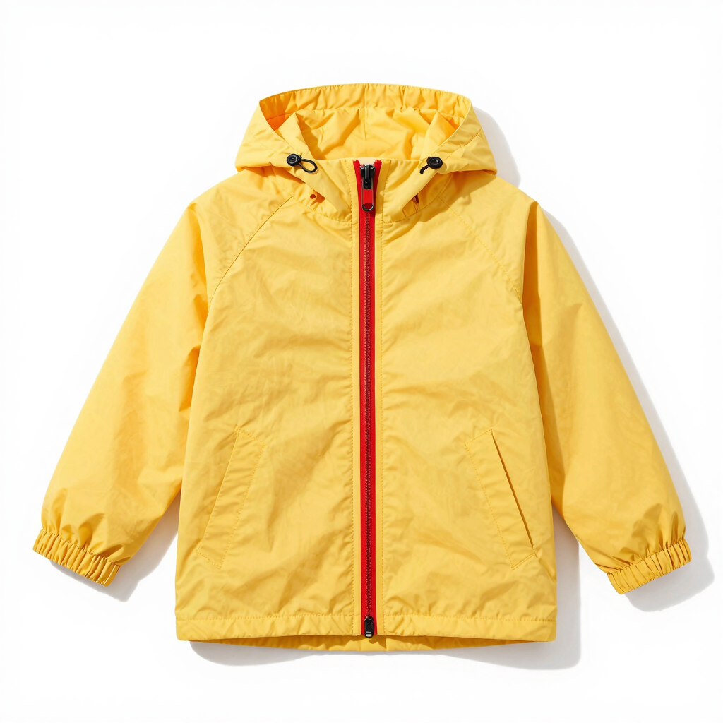 Sunny Yellow Hooded Windbreaker