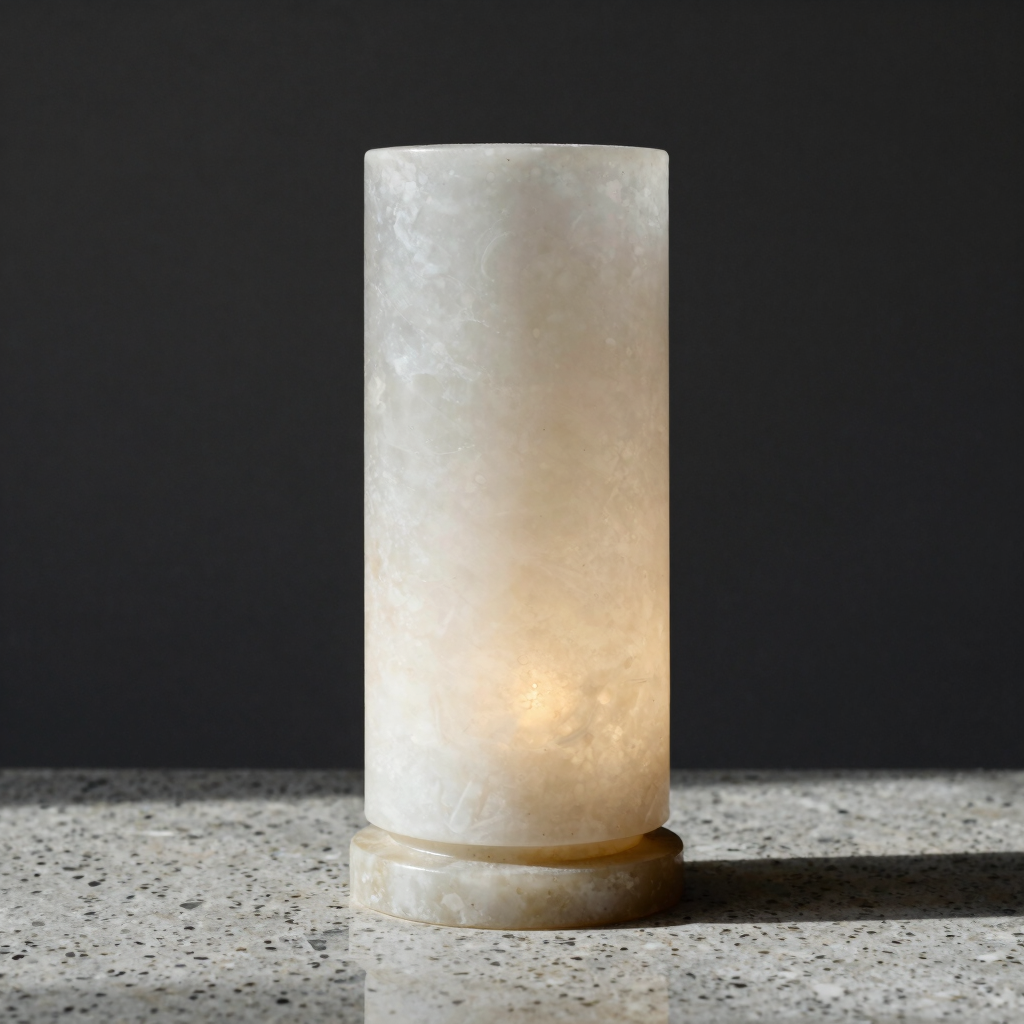 Fluted Alabaster Table Lamp