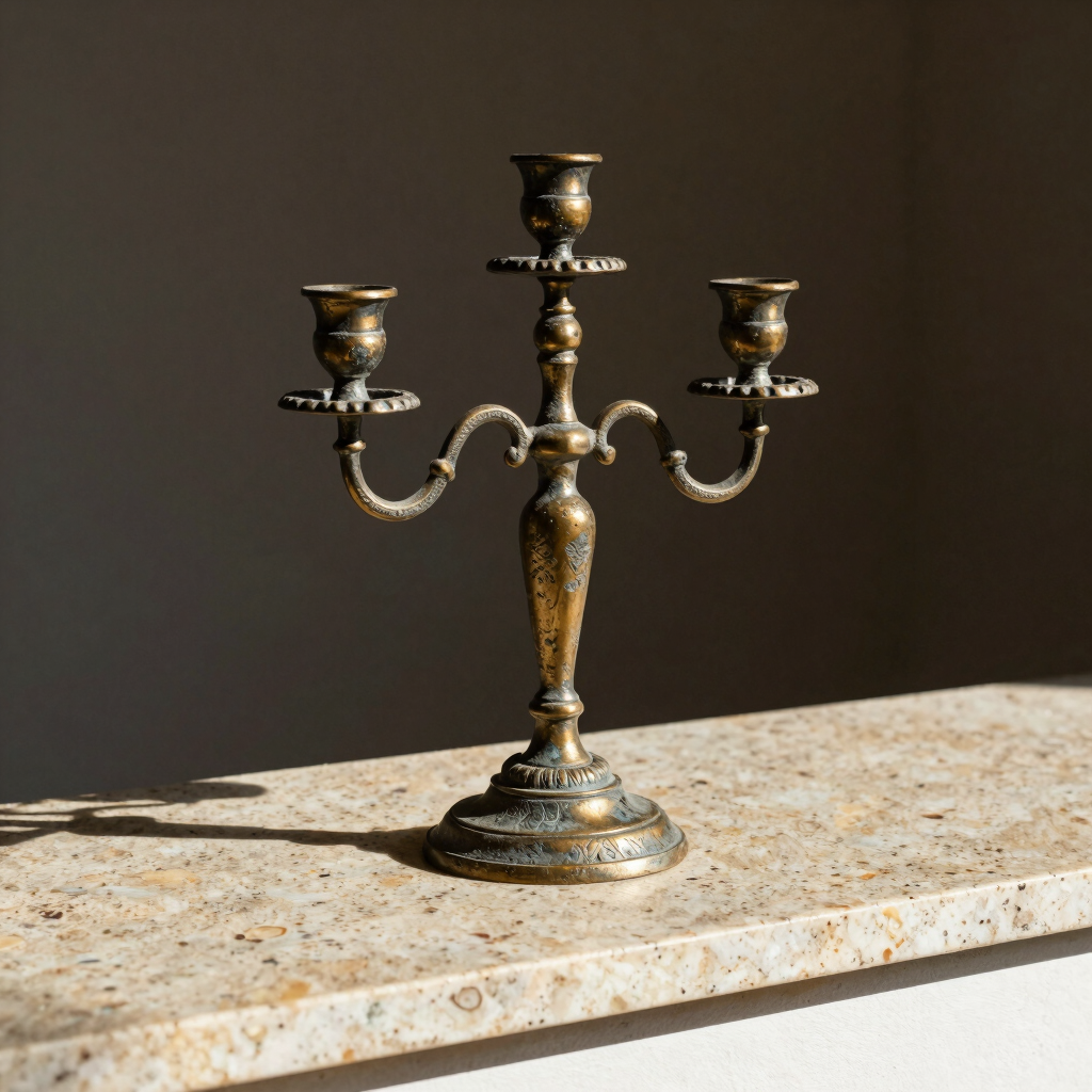 Cast Bronze Candelabra