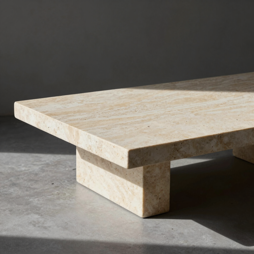 Travertine Plinth Coffee Table