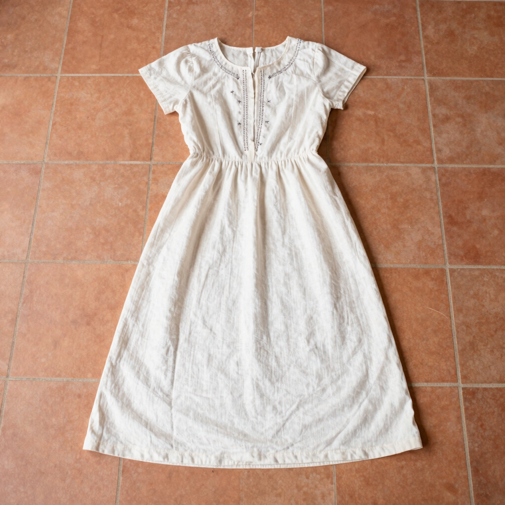 Đầm Suông Linen Thêu Tay
