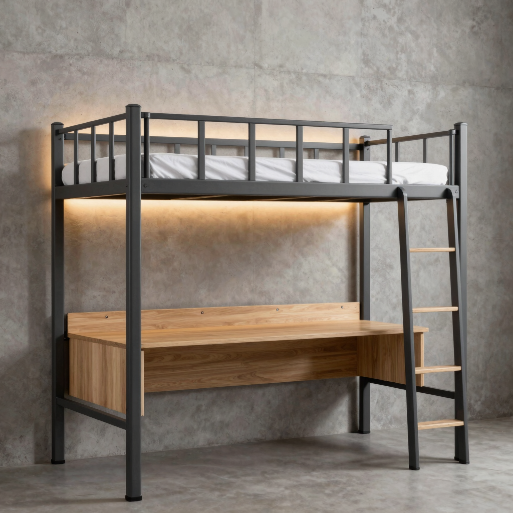 Gridwork Loft Storage Bed