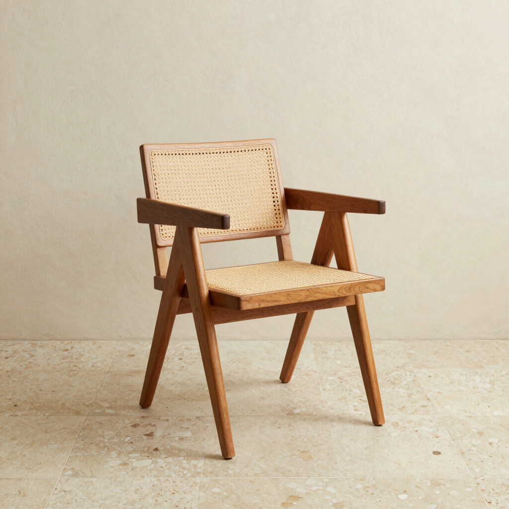 Assam Woven Cane Armchair