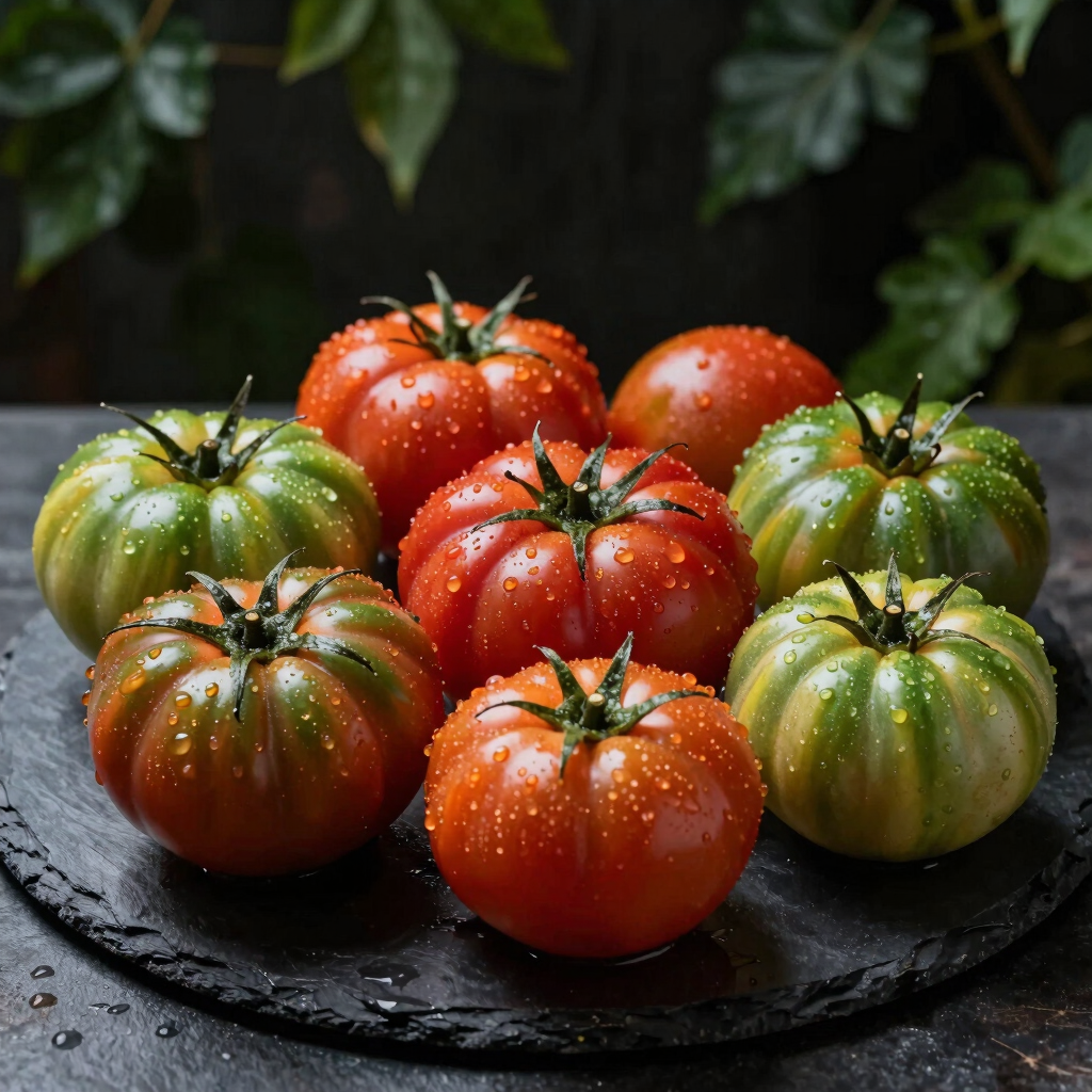 Organic Heirloom Tomato Harvest