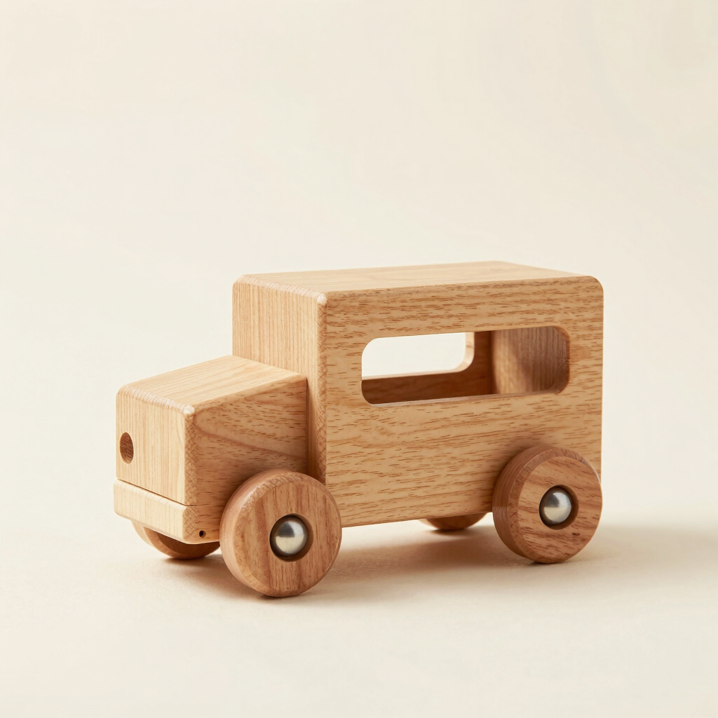 Interactive Wooden Shape Sorter Truck