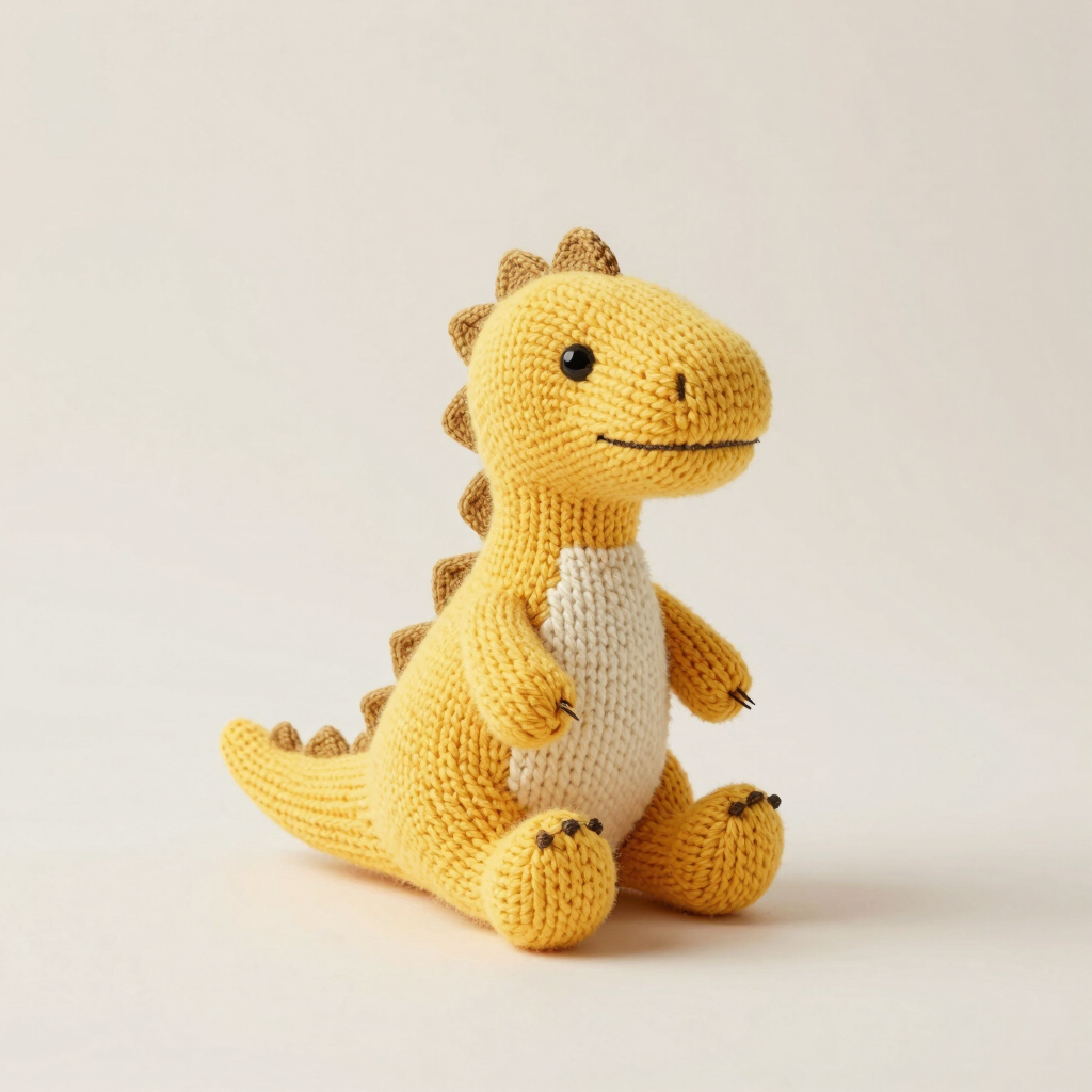 Soft Knit Marigold Dino Plush