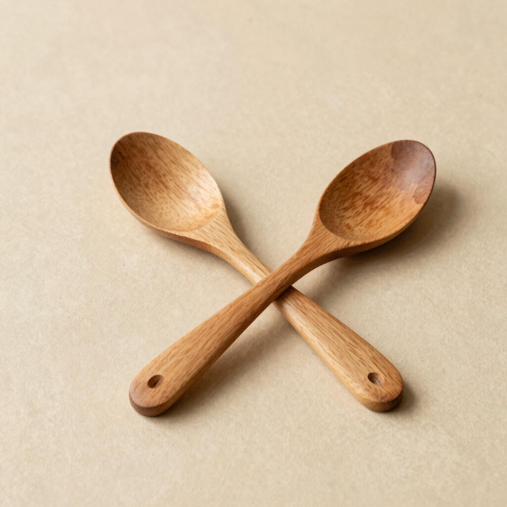 Hand-Carved Teak Salad Servers