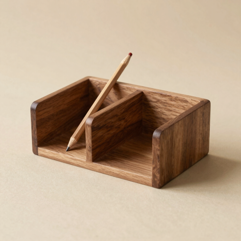 Minimalist Walnut Desk Organizer