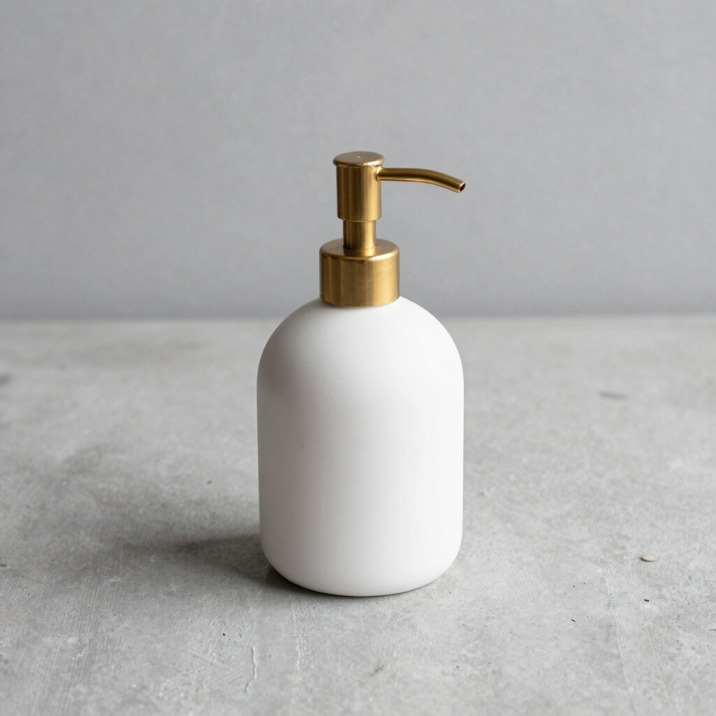 Ceramic Soap Dispenser with Brass Pump
