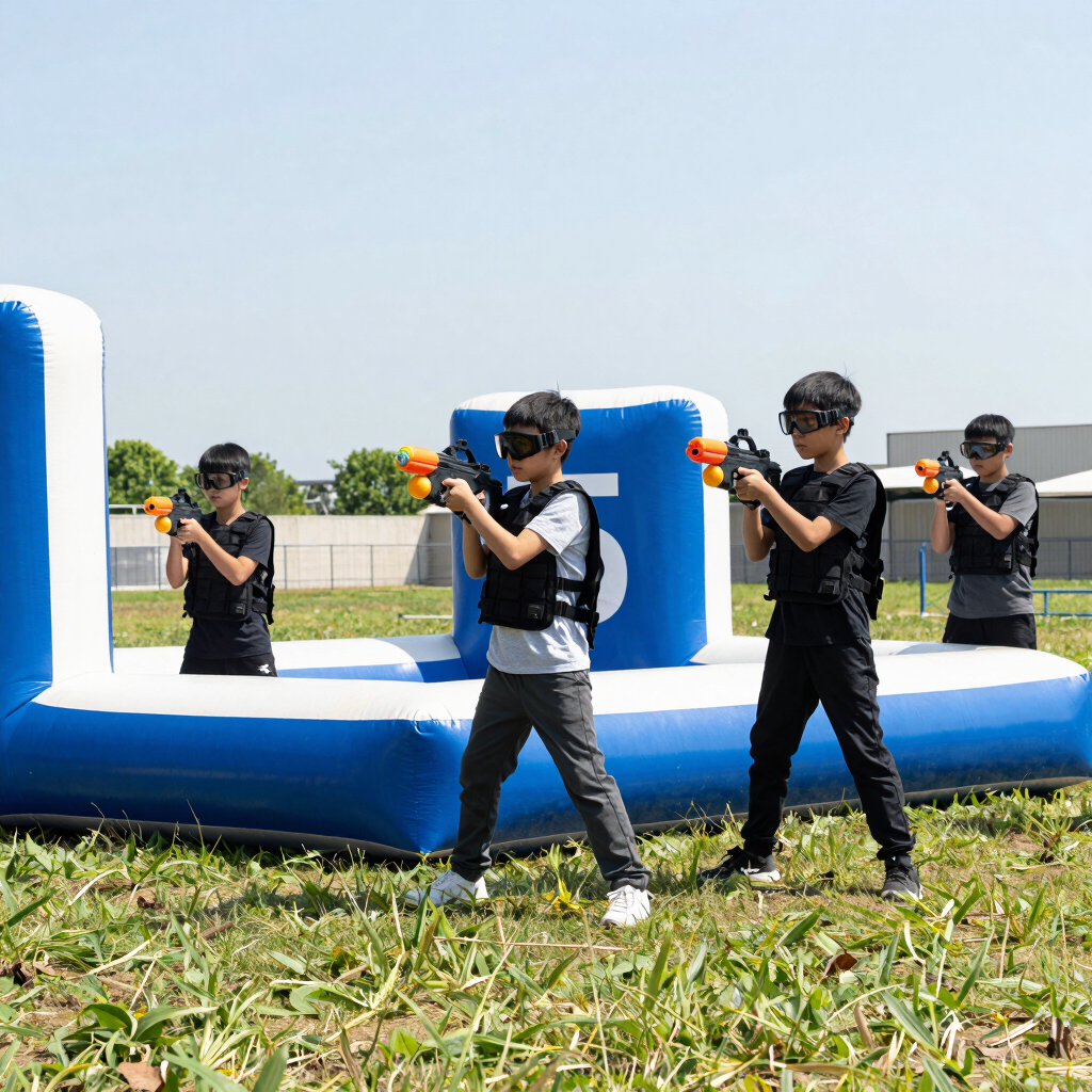 Arena Inflável de Nerf Tag