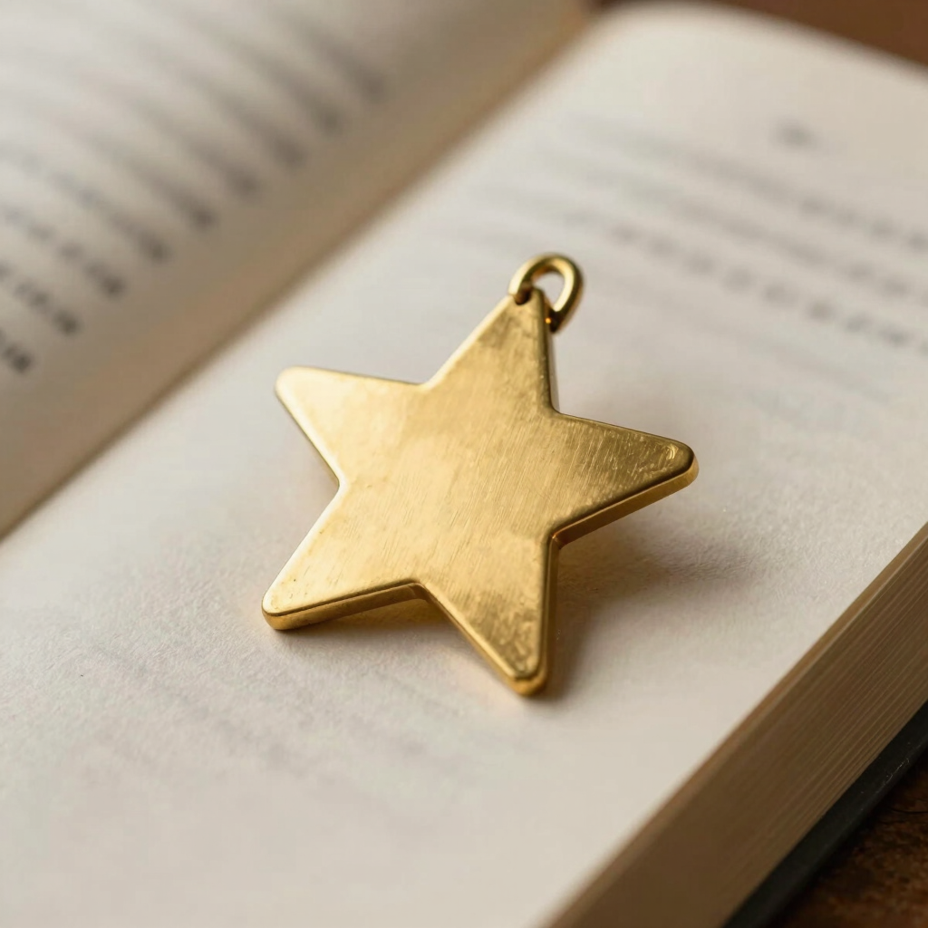 Star-Dust Brass Falling Star Bookmark