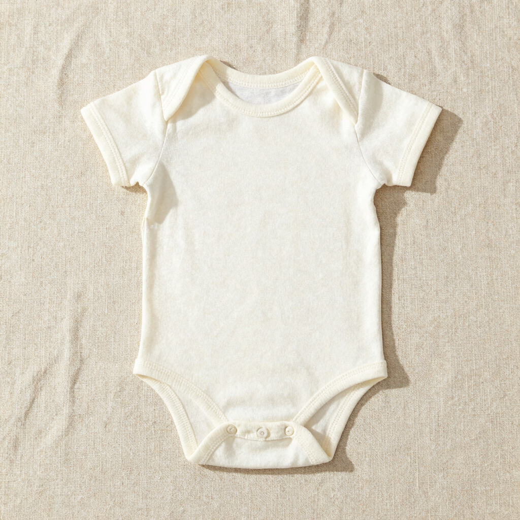 Body Infantil Algodão Cru