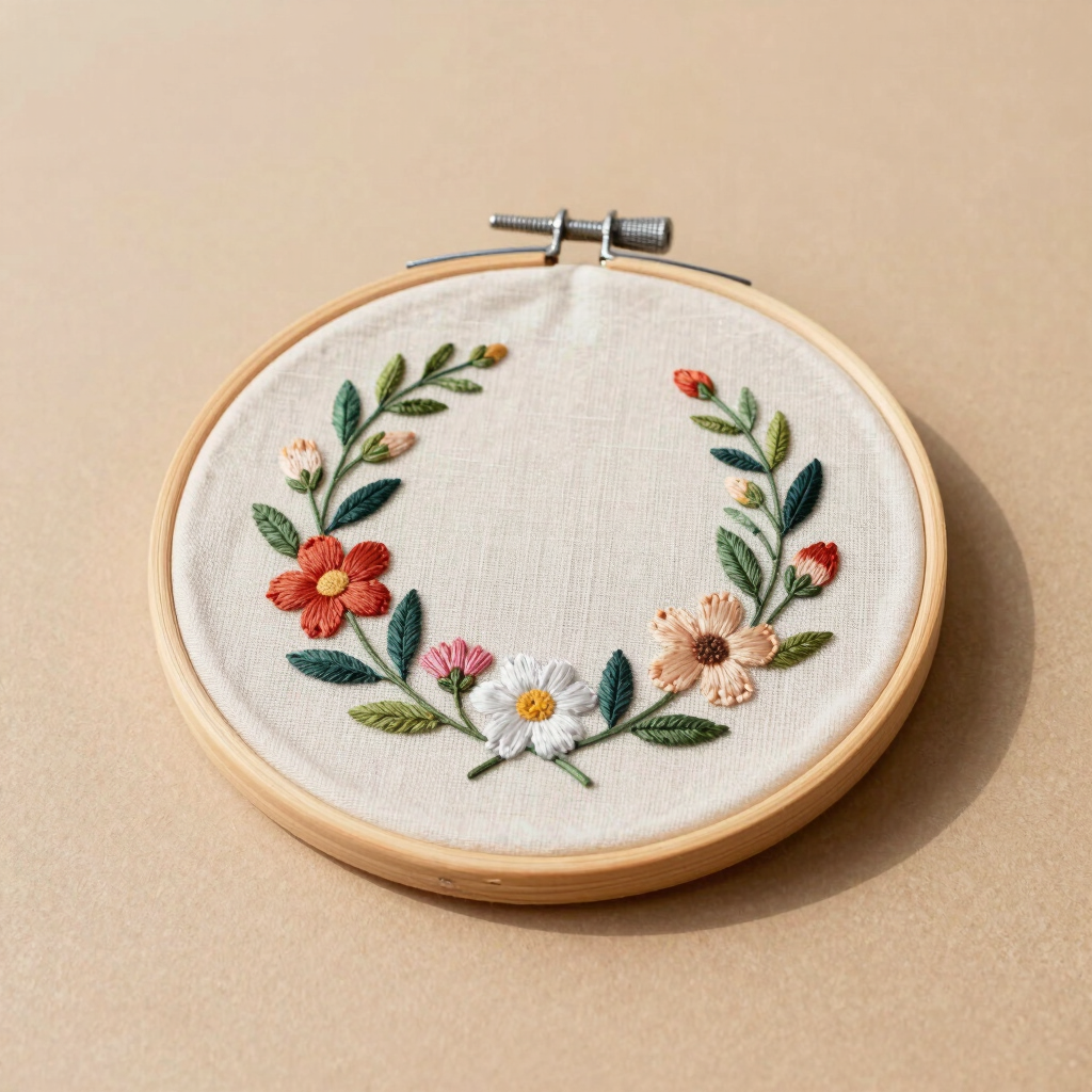 Custom Family Name Embroidered Hoop