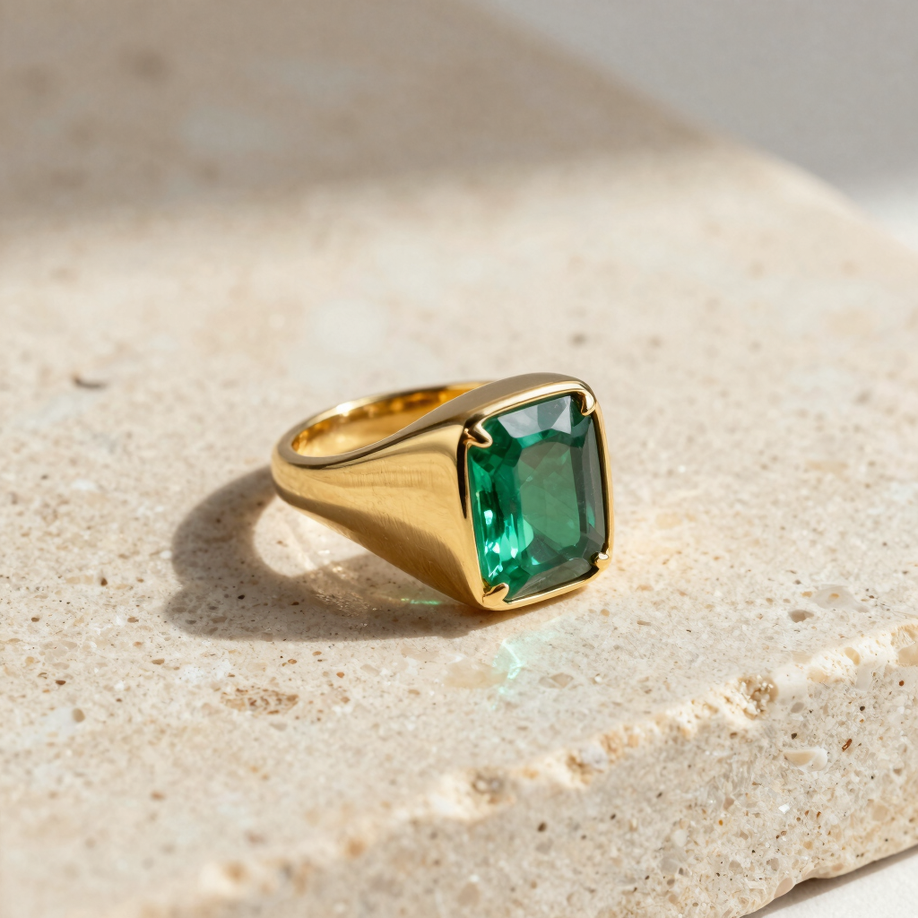 Heritage Emerald Signet Ring