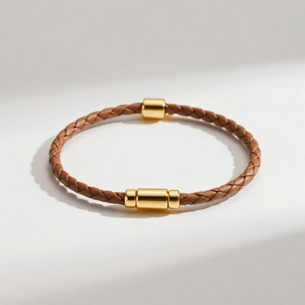 Pulsera Minimalista de Cuero Trenzado