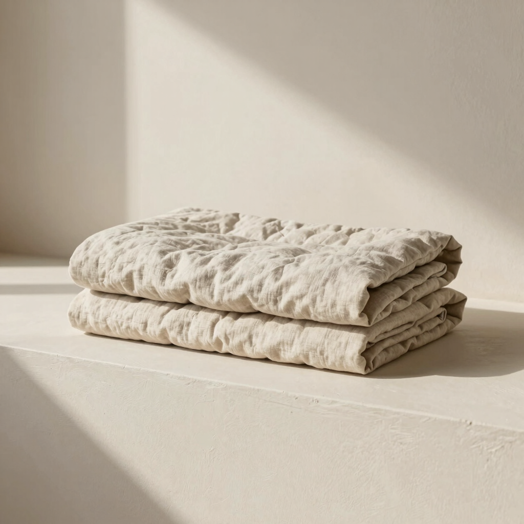 Chambray Linen Bed Quilt