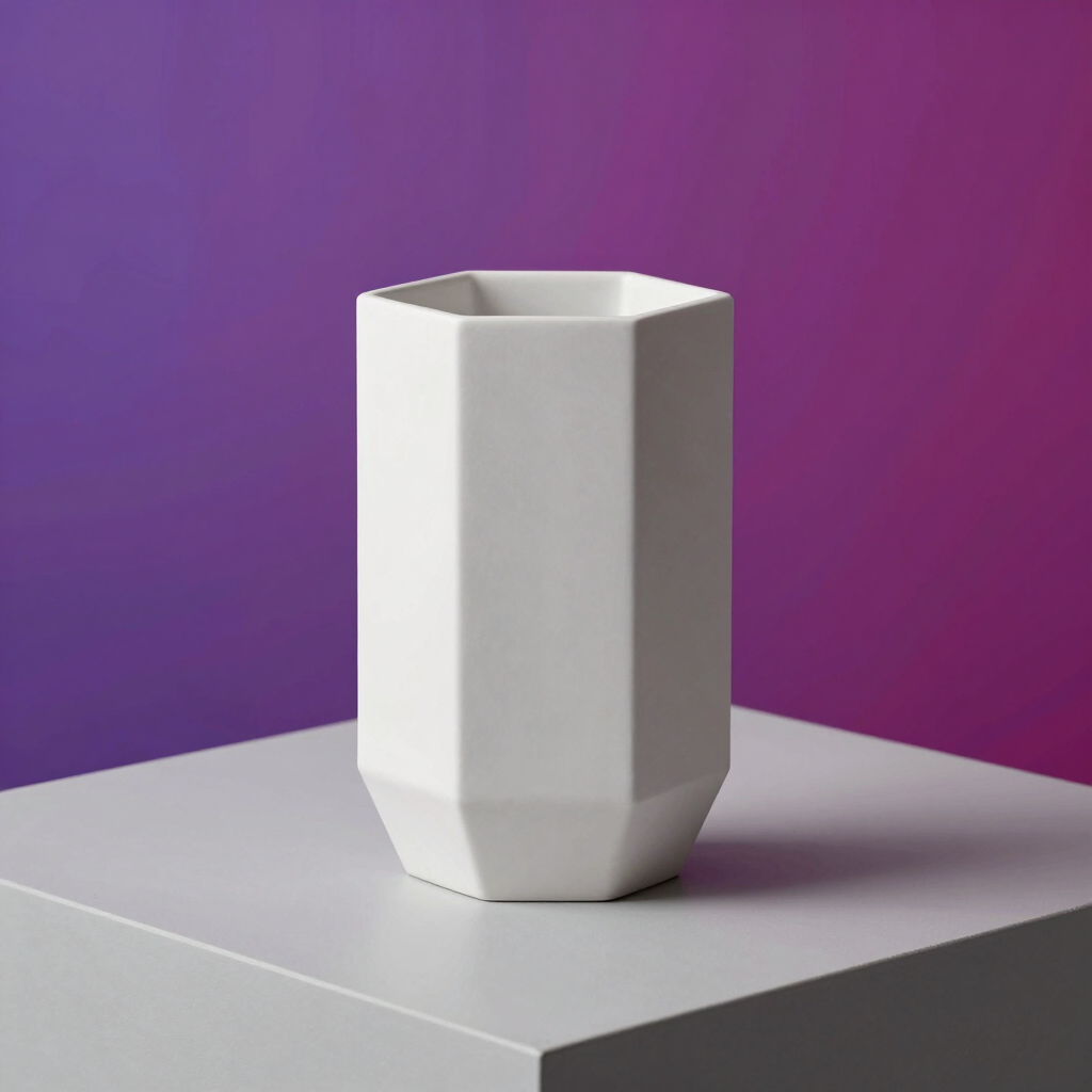 Vaso Geométrico Facetado Origami