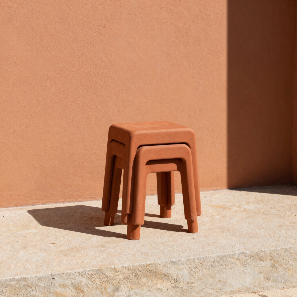 Block Stackable Resin Stool