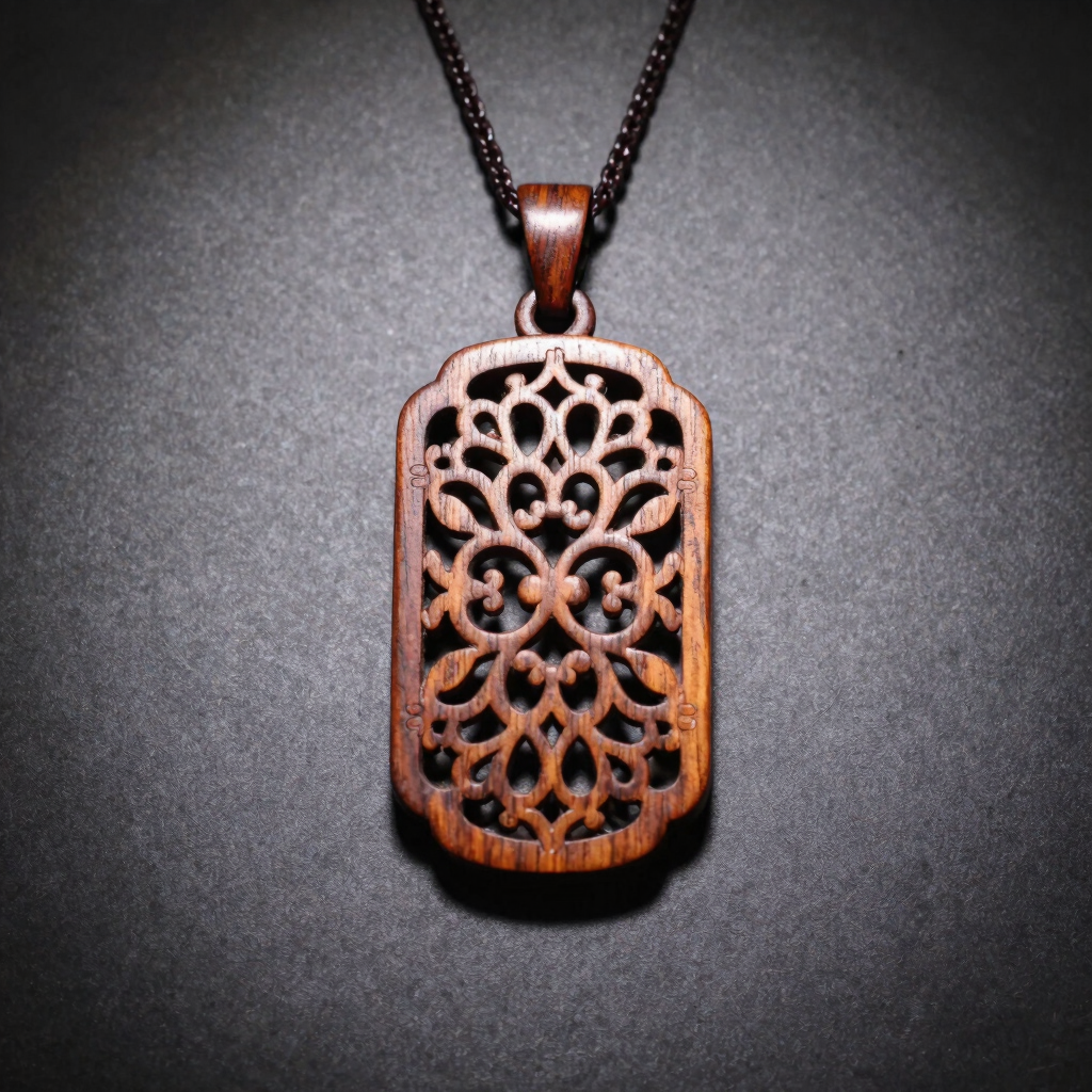 Rosewood Filigree Pendant