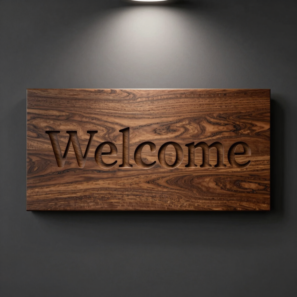 Custom Monogram Welcome Sign