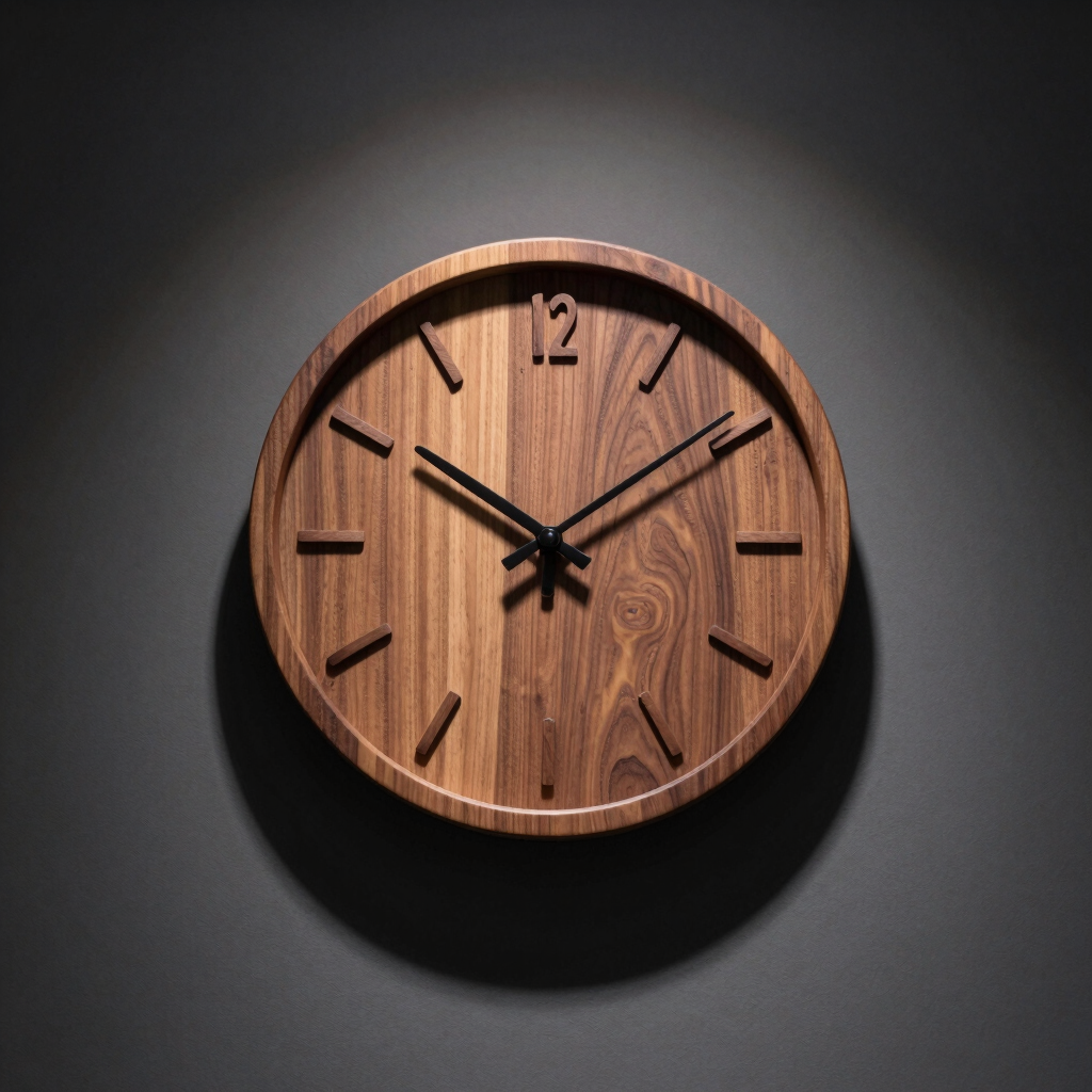The Meridian Walnut Wall Clock