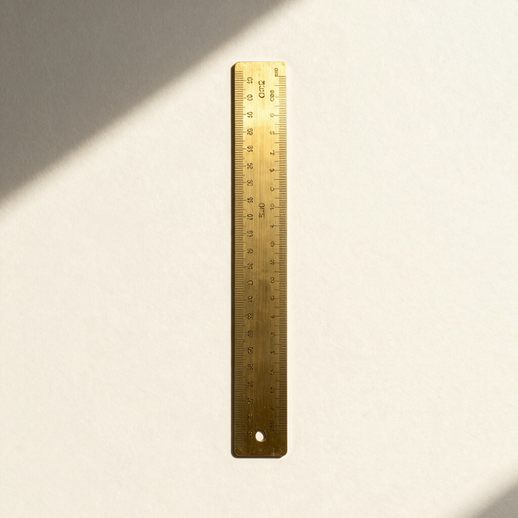 Laser-Etched Brass Metric Ruler