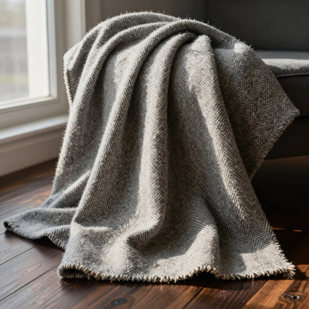 Herringbone Wool Throw